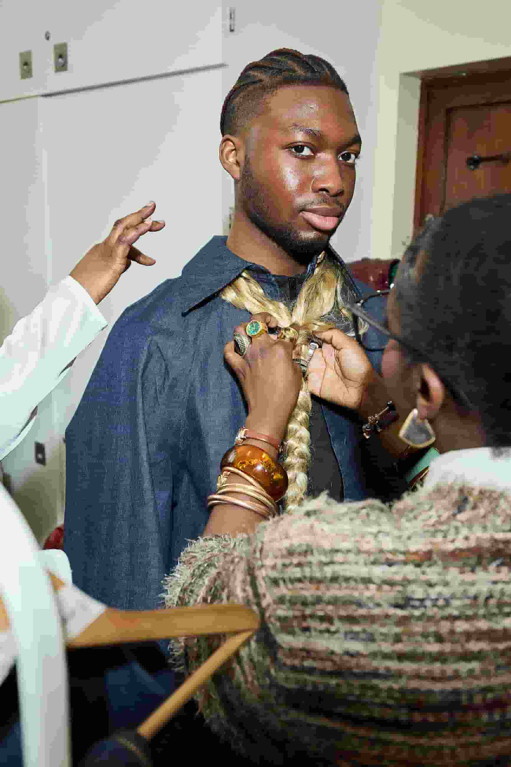 a man backstage