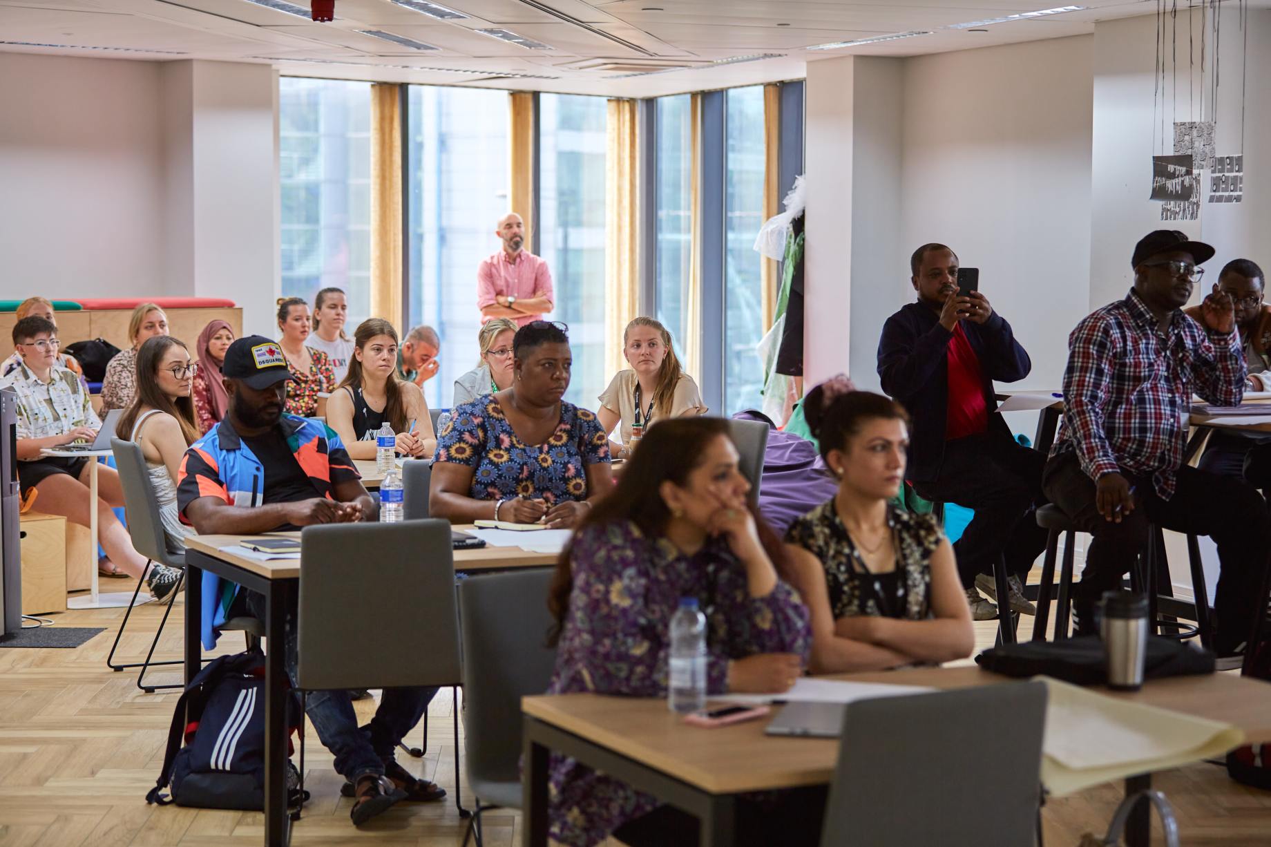 LCCA students from business management and entrepreneurship at a lecture