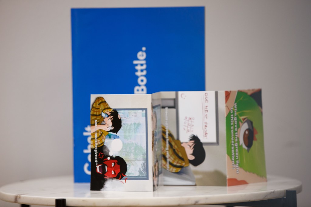 Graphic leaflet made by BA Hons Graphic Design student