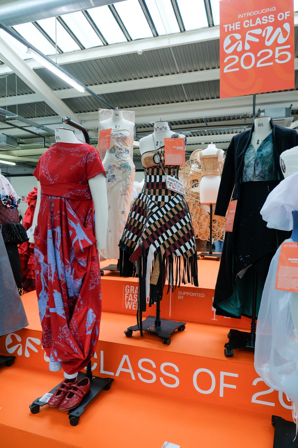 LCCA student work showcase at graduate fashion week in June 2025