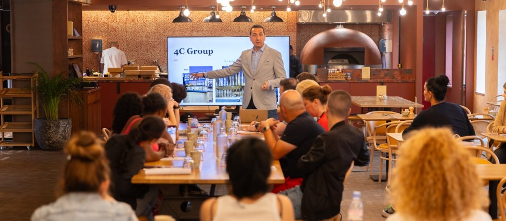 Man presenting to students