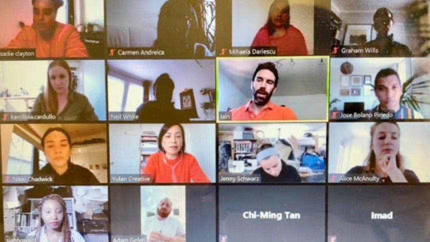 a screenshot of people on a teams/ group call