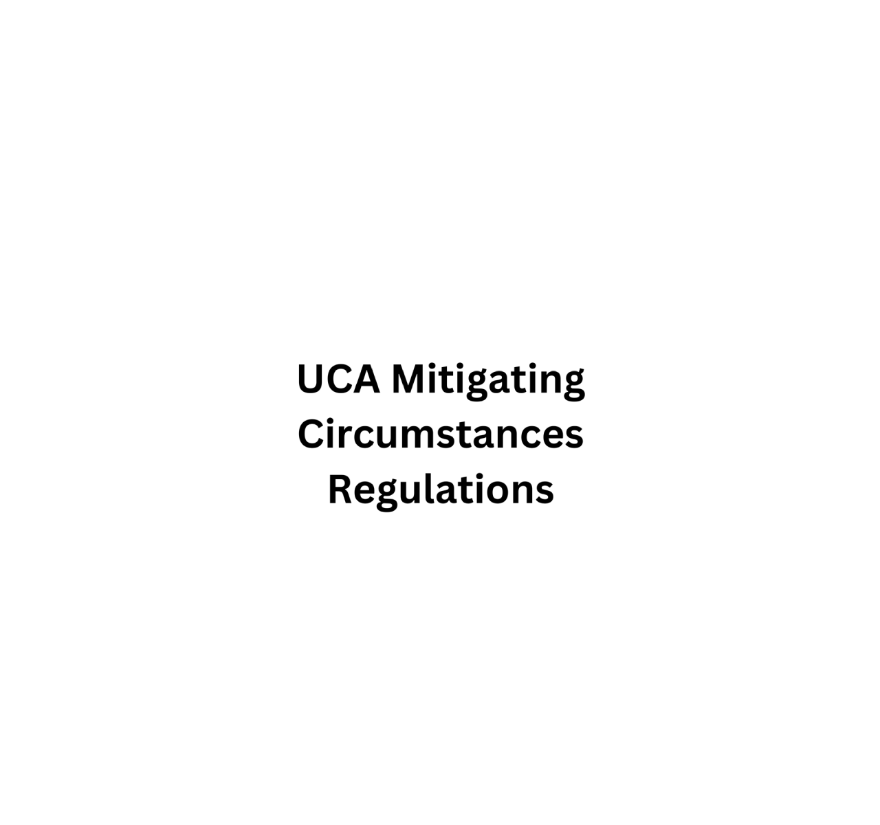 Mitigating Circumstances Regulations
