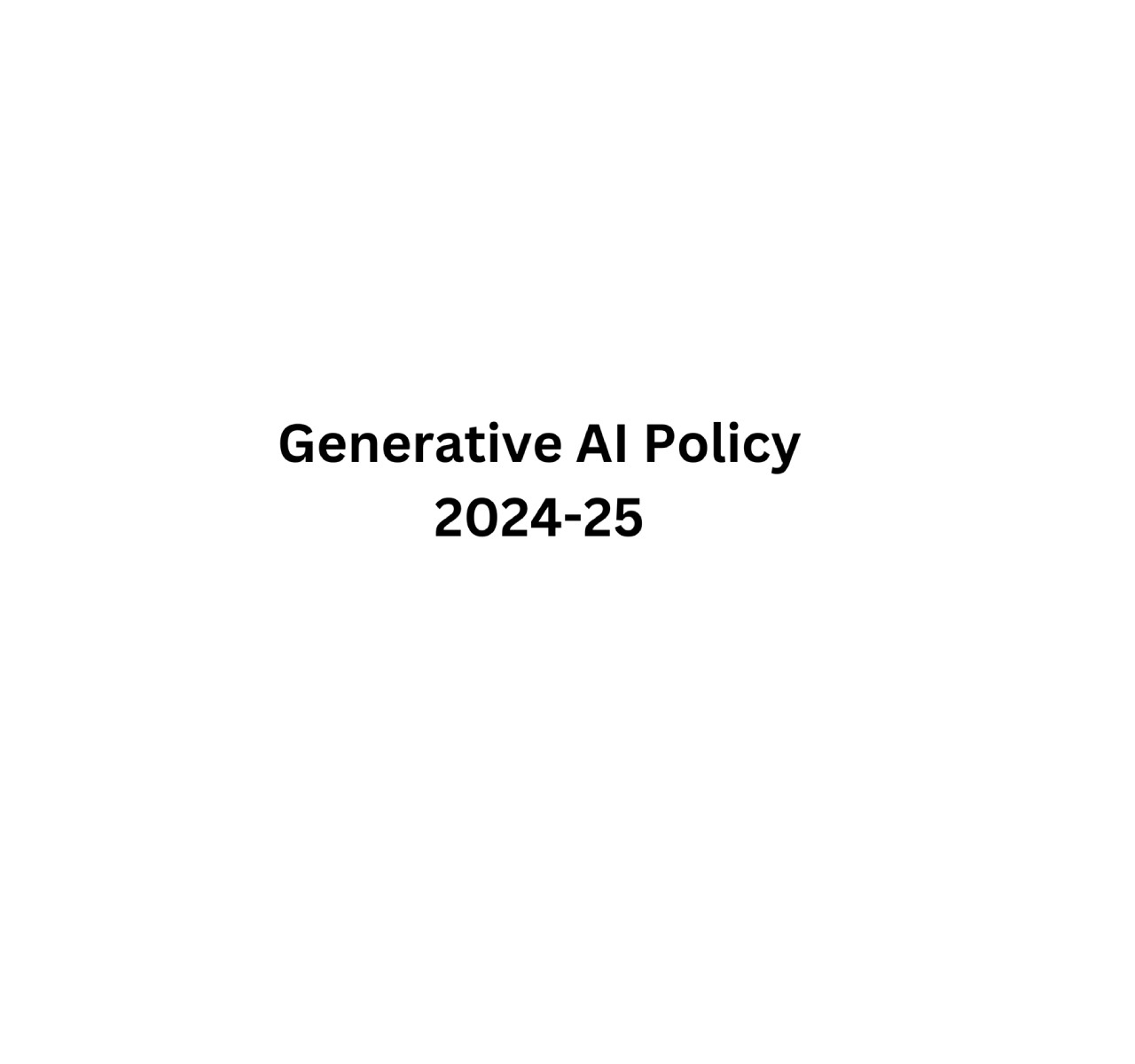 Generative AI Policy