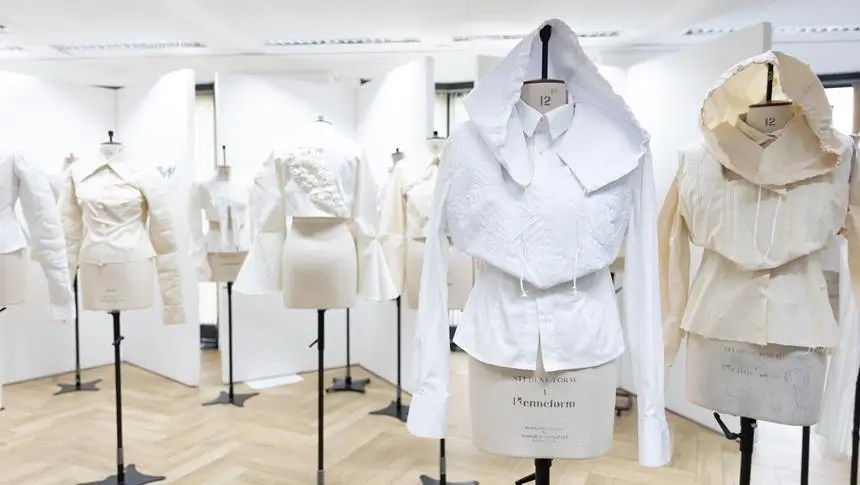 white shirts on mannequin