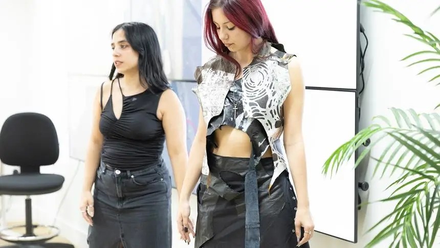 2 girls wearing black