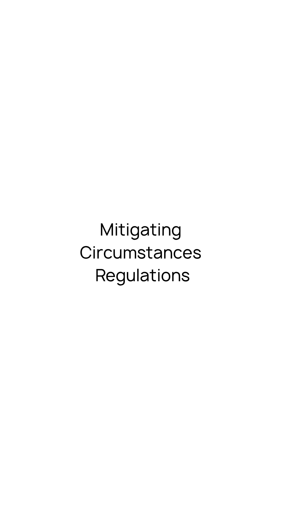 Mitigating Circumstances Regulations