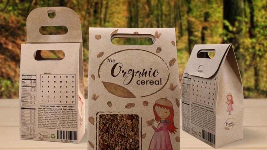 a box of organic cereal