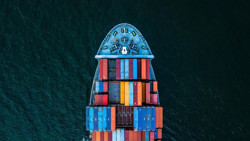 a ship with containers
