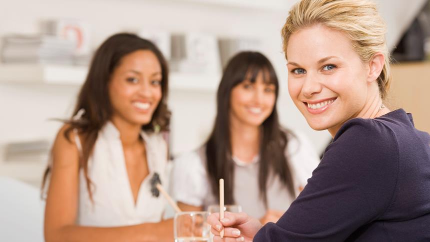 people smiling at the camera