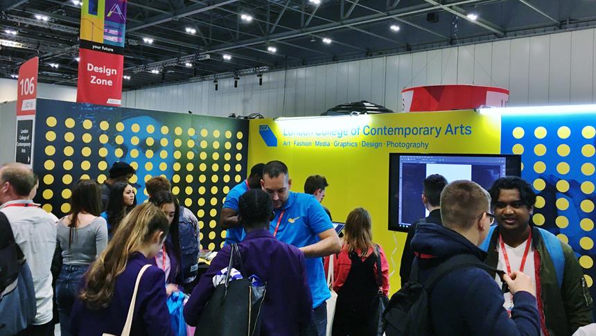 LCCA stand at UCAS event