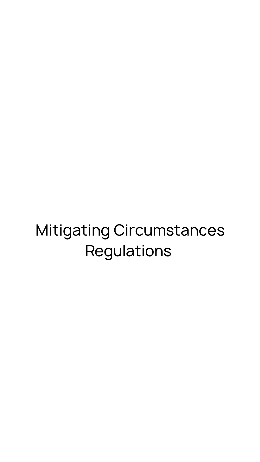 Mitigating Circumstances Regulations