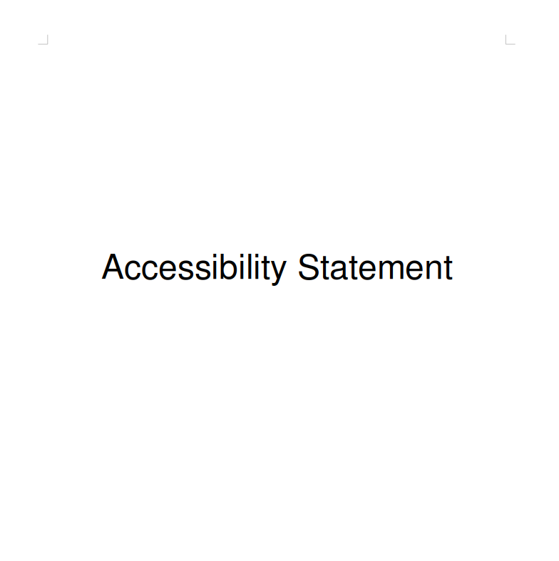 Accessibility Statement